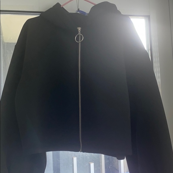 Zara Neoprene zip up hoodie - Picture 1 of 3